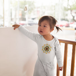 BLOMSTERMANDALA DESIGN FÖR BABYTSJORTA T SHIRT