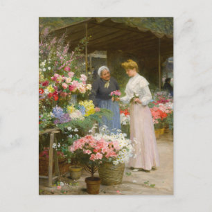 Blomstermarknad Victor Gabriel Gilbert Vykort