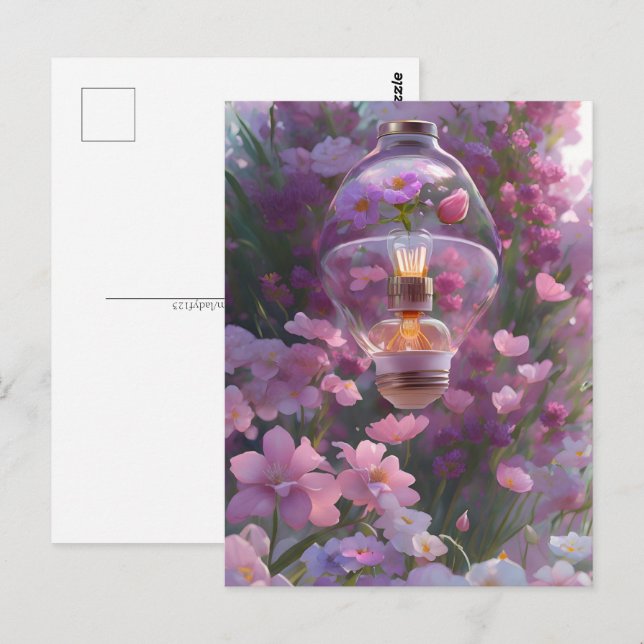Blomstermassa, postkorsning vykort (Fram/baksida)