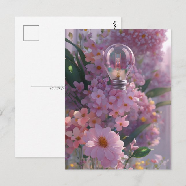 Blomstermassa, postkorsning vykort (Fram/baksida)