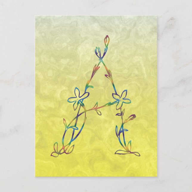 BLOMSTERMONOGRAM A VYKORT (Framsida)