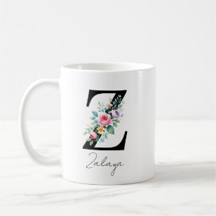Blomstermonogram – Bokstaven Z Kaffemugg