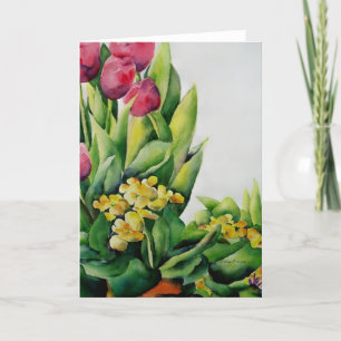 Blomstermönstrad tom kort