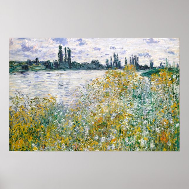 Blomsterön nära Vétheuil, Monet Poster (Framsidan)