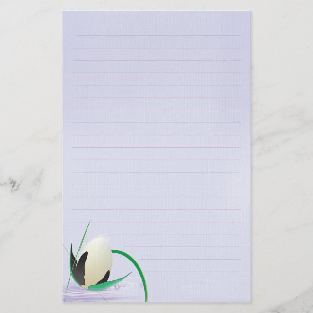 Blomsterpapper i vatten brevpapper (Framsida)