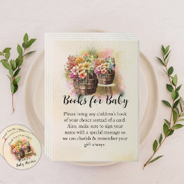 Blomsterpil för babyskor i Bokar Tilläggskort