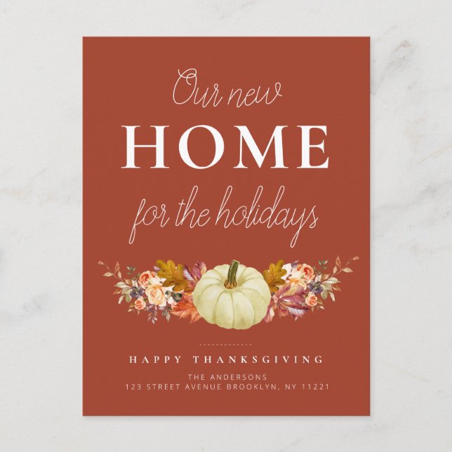 blomsterpumpa flyttmeddelande vykort (Framsida)