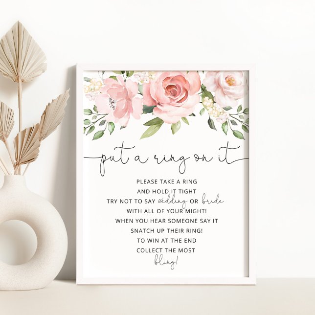 Blomsterros ställ en ring på den spelplanschen poster (Skapare uppladdad)