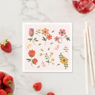 blomstersamling pappersservett