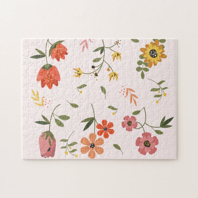 blomstersamling pussel (Horisontell)