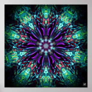 Blomsterskydd v1 - mönster pareidolia poster