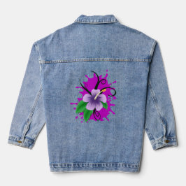 Blomstersprutad Denimjacka