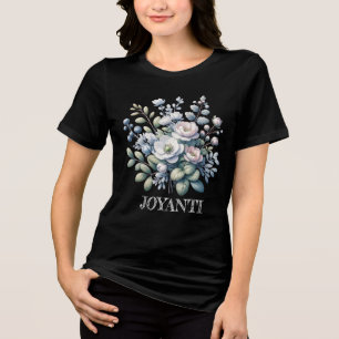 Blomstersvarta kvinnor t shirt