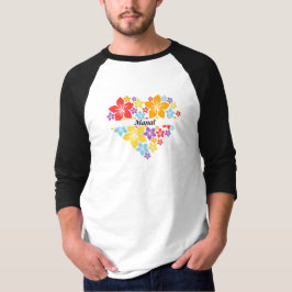 Blomstert-shirt med hjärta t shirt