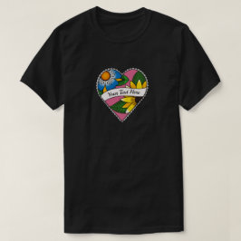 Blomstertatuering i form av hjärta - Skapa din ege T Shirt
