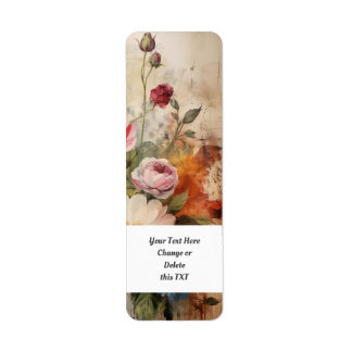 Blomsterträdgård 404c Ros Knoppar Returadress Etikett