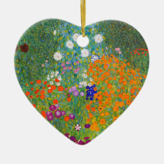 Blomsterträdgård av Gustav Klimt Julgransprydnad Keramik