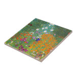 blomsterträdgård av Gustav Klimt Kakelplatta<br><div class="desc">Besök min butik om du vill ha mer intressant design och fler valmöjligheter för färg => zazzle.com/colorfulworld*</div>