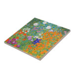 Blomsterträdgård av Gustav Klimt Kakelplatta<br><div class="desc">Besök min butik om du vill ha mer intressant design och mer färg alternativ => zazzle.com/colorfulworld*</div>