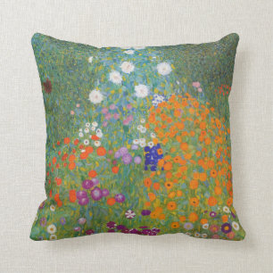 Blomsterträdgård (av Gustav Klimt) Kudde