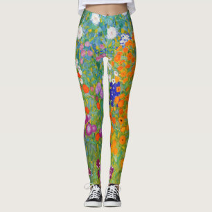 blomsterträdgård av Gustav Klimt Leggings