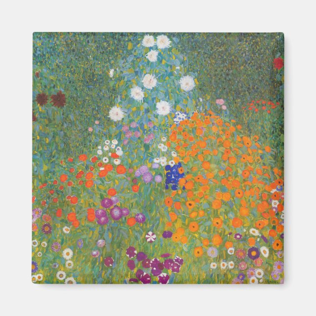 Blomsterträdgård (av Gustav Klimt) Magnet (Framsidan)