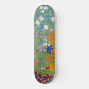 Blomsterträdgård (av Gustav Klimt) Mini Skateboard Bräda 18,5 Cm