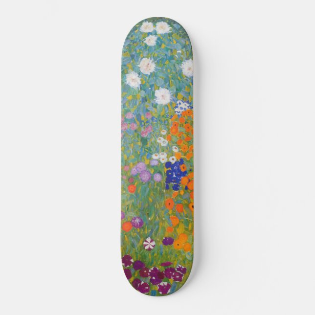 Blomsterträdgård (av Gustav Klimt) Mini Skateboard Bräda 18,5 Cm (Framsida)
