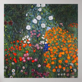 Blomsterträdgård av Gustav Klimt Poster