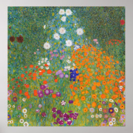 Blomsterträdgård av Gustav Klimt Poster