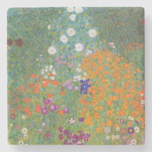 Blomsterträdgård (av Gustav Klimt) Stenunderlägg