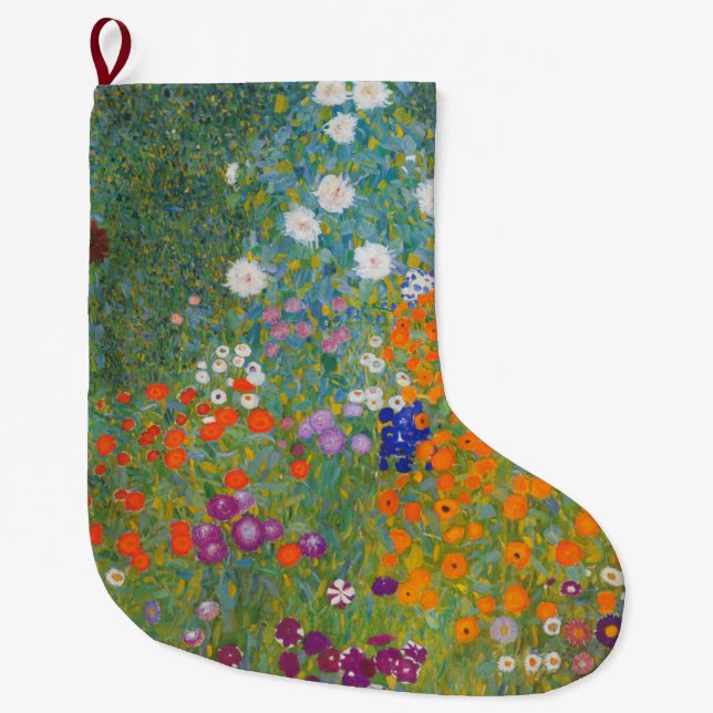 Blomsterträdgård (av Gustav Klimt) Stor Julstrumpa (Framsidan)