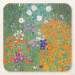 Blomsterträdgård av Gustav Klimt Underlägg Papper Kvadrat<br><div class="desc">Gustav Klimt målade en blomsterträdgård på ett vackert sätt. Fantastisk och vackra blommor passar bara vackra på många typer av underbara produkter och presentidéer.</div>