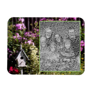Blomsterträdgård Bird House Painting Add Your Phot Magnet