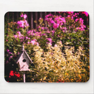 Blomsterträdgård Birdhouse Pastel Painting Musmatta