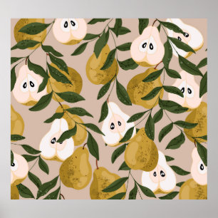 Blomsterträdgård: Blommigtar med liten lutning Poster