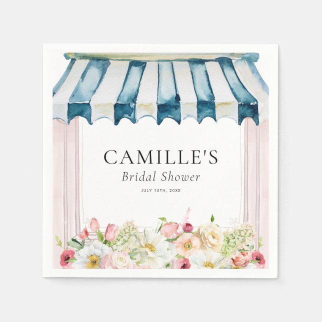 Blomsterträdgård Bröllopsfest Invitation Pappersservett (Framsidan)