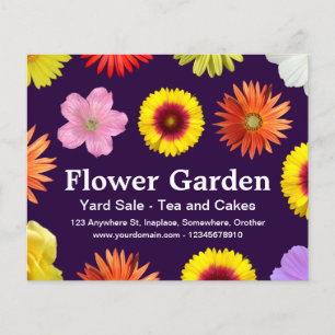 Blomsterträdgård - djup Lila 25003a Flygblad