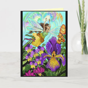 Blomsterträdgård Fairy Birday Card Kort