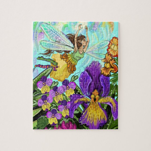 Blomsterträdgård Fairy Magic Art Pussel (Vertikal)