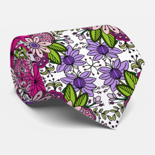 Blomsterträdgård Folk Art på W om Blommigt för ros Slips