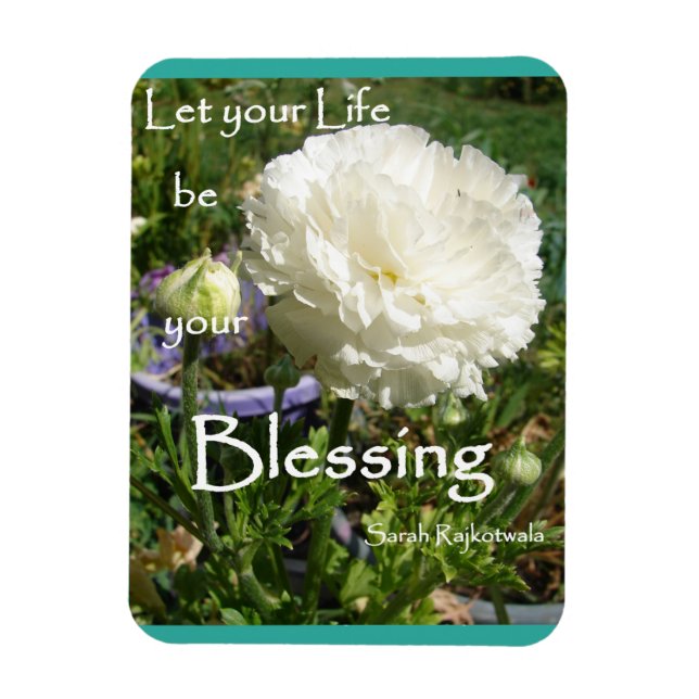 Blomsterträdgård för Blommigt för inspirationsoffe Magnet (Vertikal)
