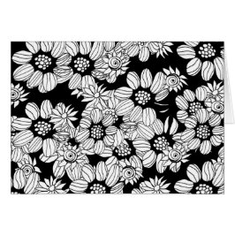 BLOMSTERTRÄDGÅRD för färgning av DIY Vuxen Hälsningskort