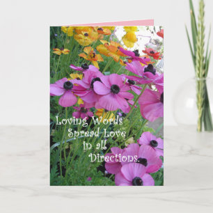 Blomsterträdgård för färgstark Blommigt för inspir Kort