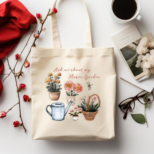 Blomsterträdgård för krukväxter tygkasse