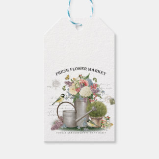 Blomsterträdgård för modern Vintage-fransk Presentetikett