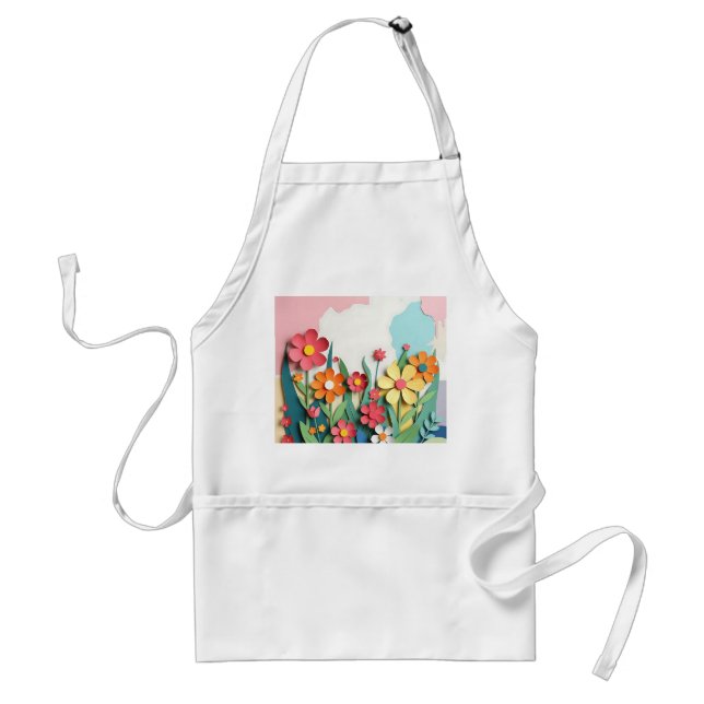 Blomsterträdgård för papper kollage förkläde (Framsidan)