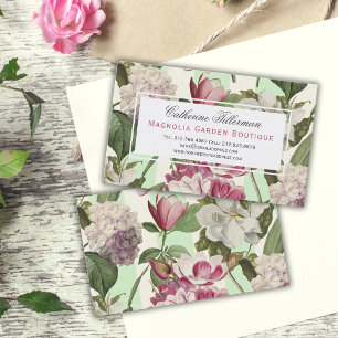 Blomsterträdgård för Vintage av magnesium och Hydr Visitkort