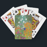 Blomsterträdgård | Gustav Klimt Casinokort<br><div class="desc">Blomsterträdgården (1905-1907) av den österrikiske konstnären Gustav Klimt är ett svidande mästerverk i tidigt 1900-talskonst. Denna lush, imponerande scen spricker med färgstarka blommar i ett meriderande naturteori som återspeglar Klimts dekorativa stil och kärlek för blommigtens motiv. Målarens rik struktur och komplicerade detaljer gör det till ett tidslöst val för bra...</div>