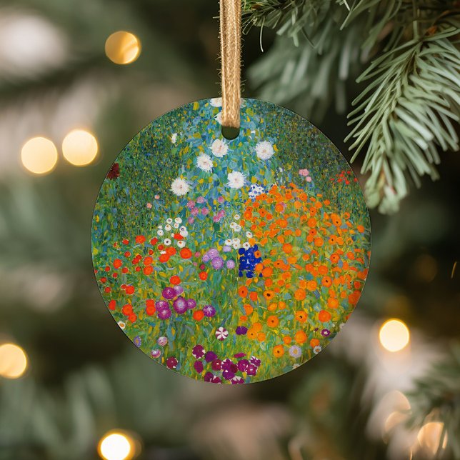 Blomsterträdgård | Gustav Klimt Julgransprydnad Keramik (Skapare uppladdad)